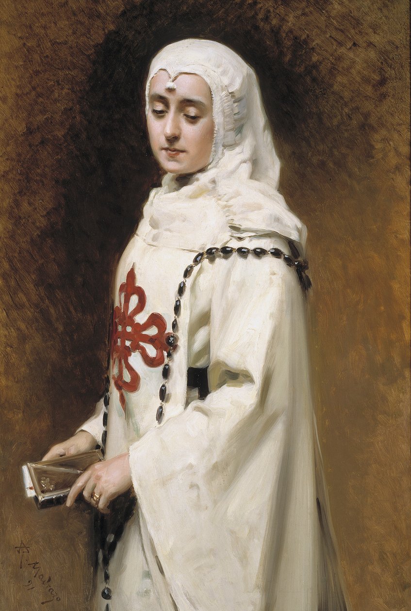 Portræt af María Guerrero i Doña Inés af Raimundo de Madrazo y Garreta