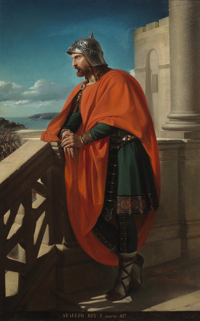 "Portræt af Wisigoth-kongen Ataulf (Athavulf, Atawulf eller Athaulf) (410-415) Maleri af Raimundo de Madrazo og Garreta (1841-1920) 1888 Domstolspaladset Madrid af Raimundo de Madrazo y Garreta