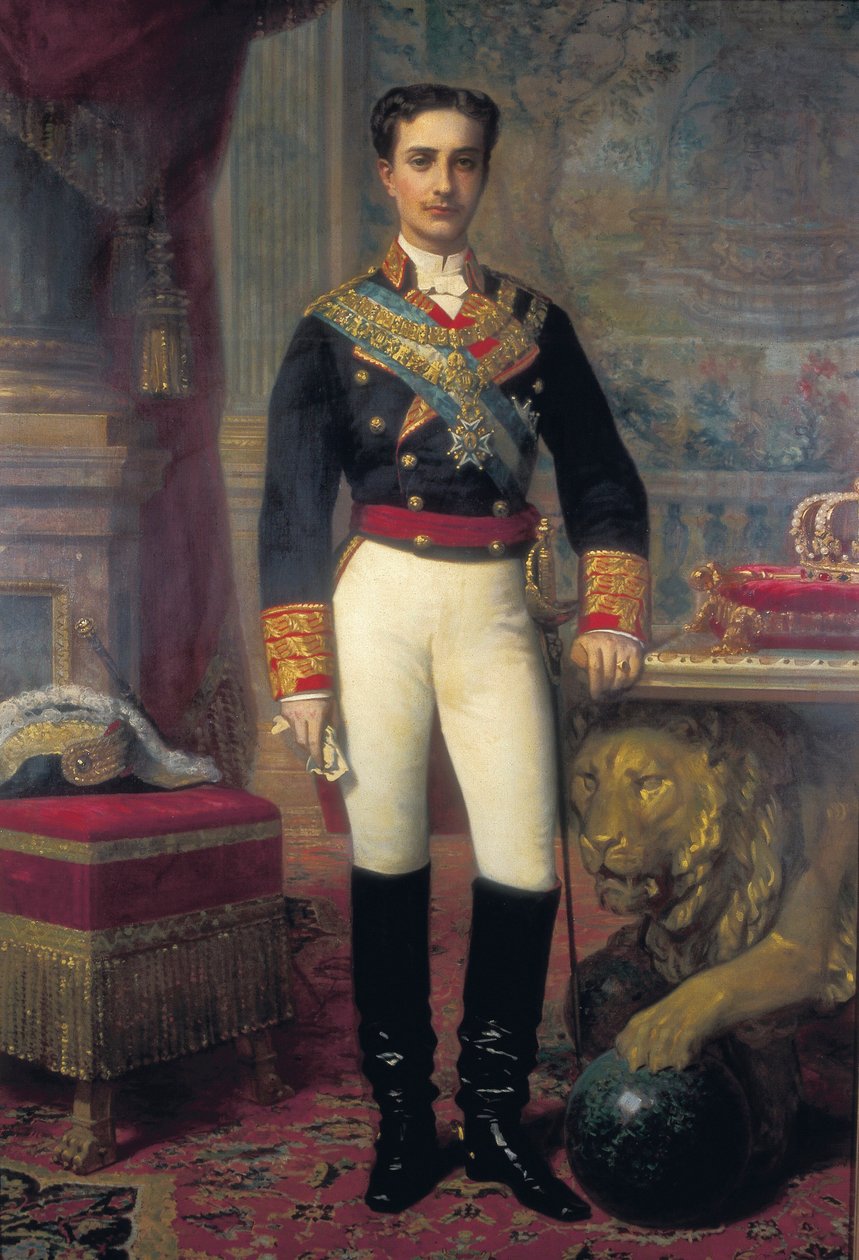 Portræt af Alfonso XII (1857-1885), sidste tredjedel af det 19. århundrede (maleri) af Raimundo de Madrazo y Garreta