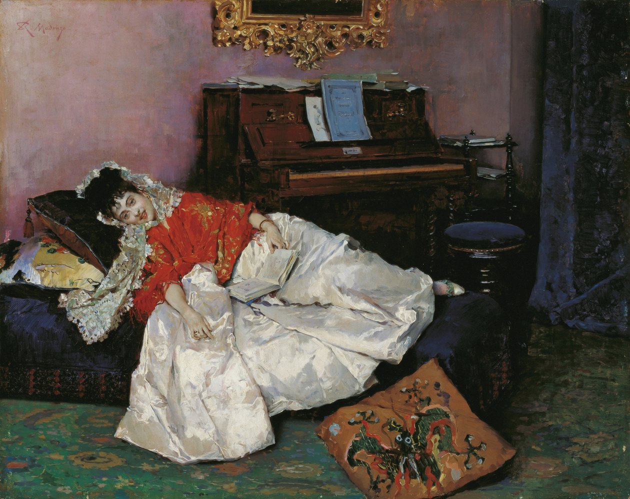 Den læsende Aline Masson af Raimundo de Madrazo y Garreta