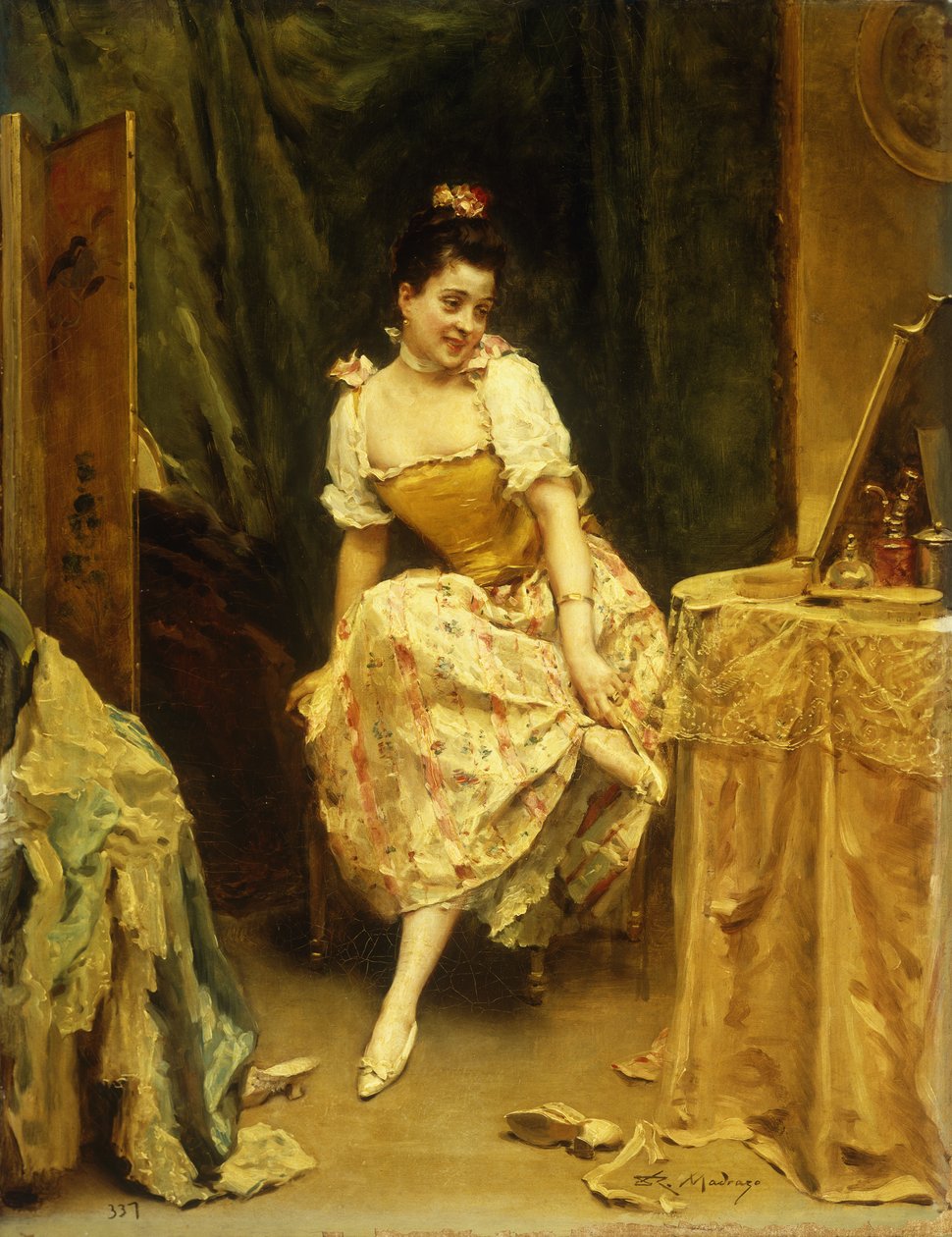 Ung kvinde ved et toiletbord, af Raimundo de Madrazo y Garreta