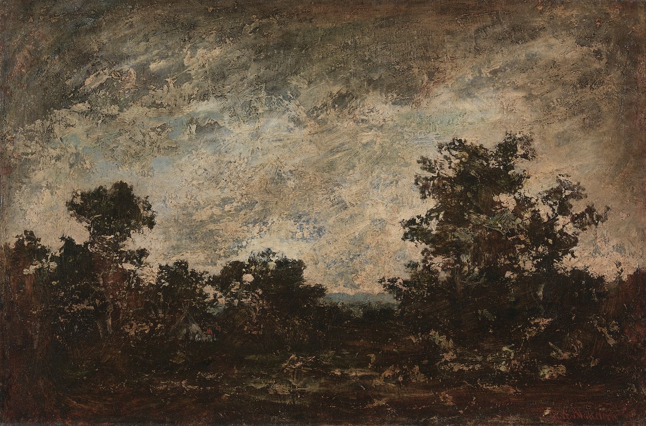Indian Camp, ca. 1890 (olie på lærred) af Ralph Albert Blakelock