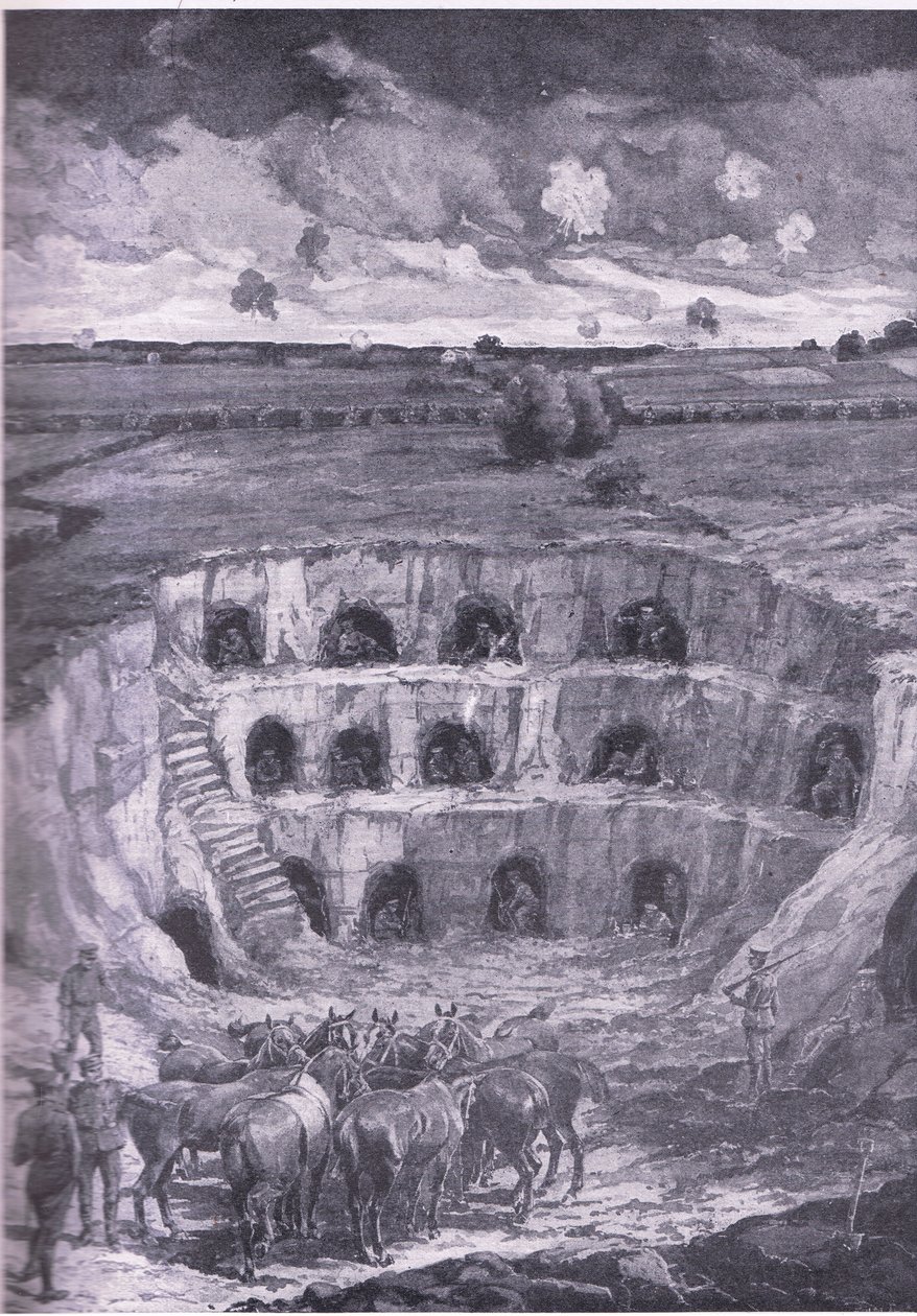 De moderne huleboere, fra History of the Great War Vol 3 udgivet af Waverley Book Co Limited, ca. 1920 af Ralph Cleaver