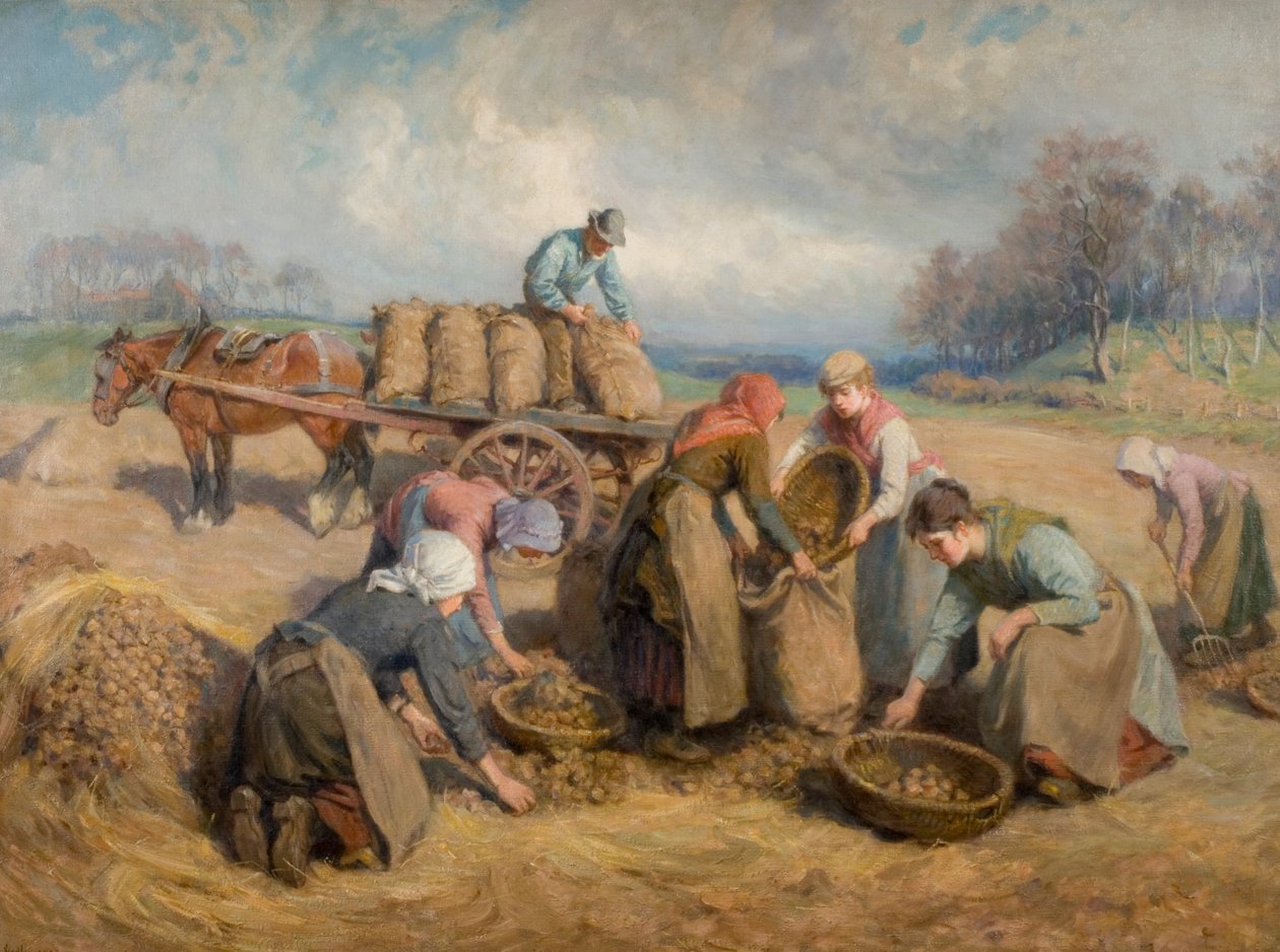 Kartoffelsamlere, Northumberland, 1903 af Ralph Hedley