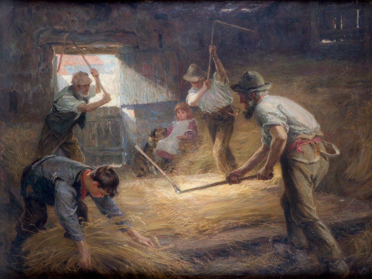 Tærskepladsen, c.1898 af Ralph Hedley