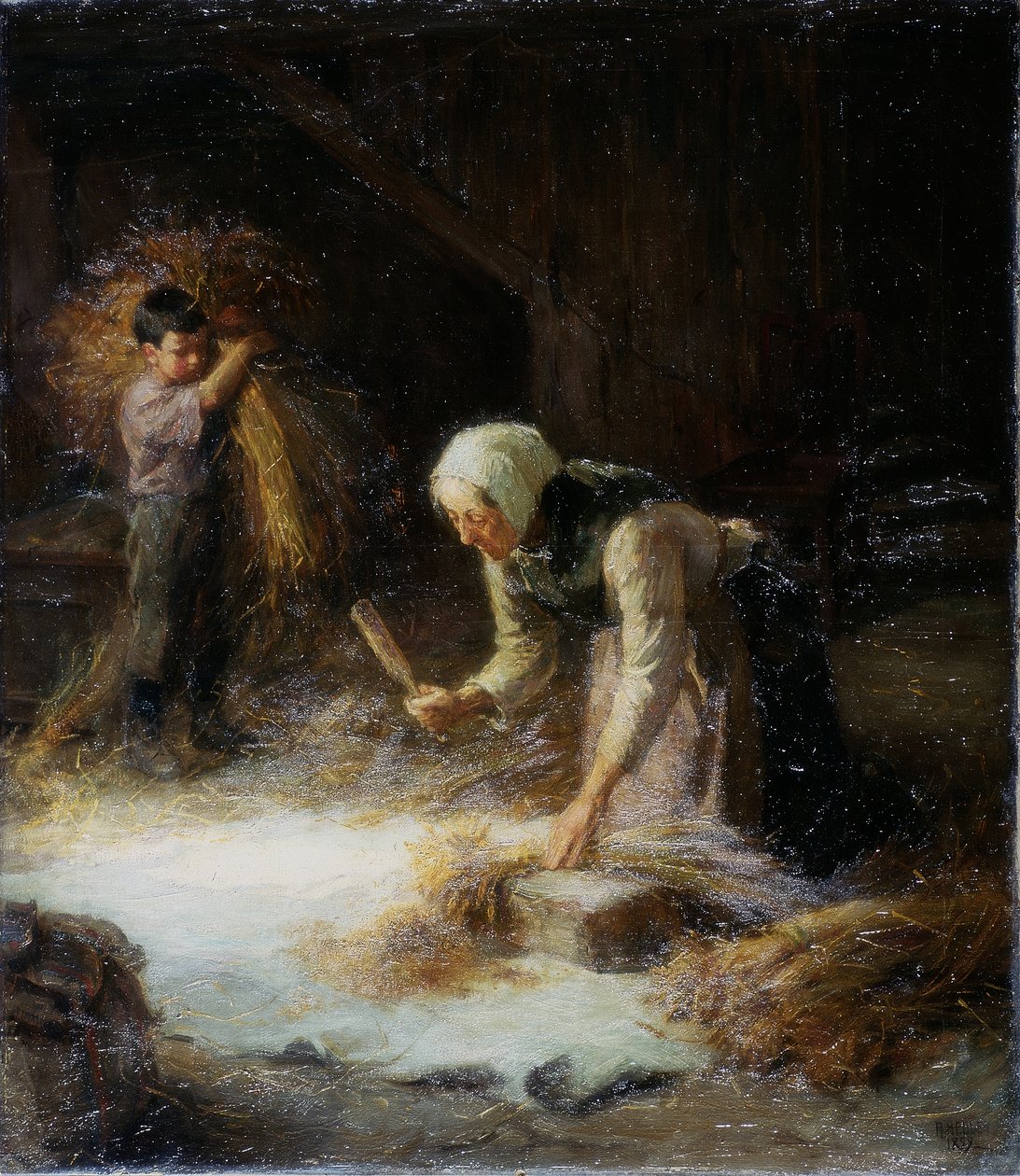 Dræsning af det, der er blevet skyllet ud, 1899 af Ralph Hedley
