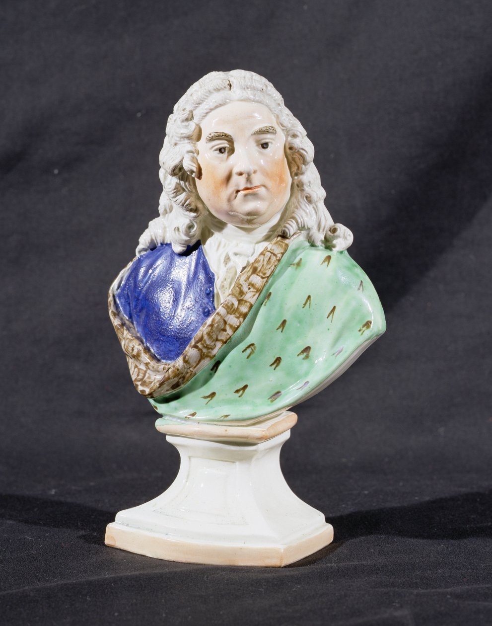 Staffordshire portrætbuste af George Frederick Händel (1685-1759) (blyglaseret lertøj) af Ralph Junior Wood