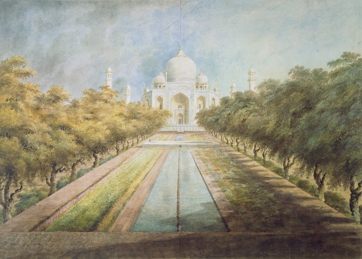 Taj Mahal (akvarel på papir) af Ram Sita