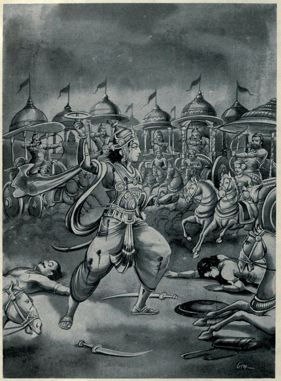 Abhimanyu Buttling Alene I Chakravyuh af Ramanarayanadatta astri