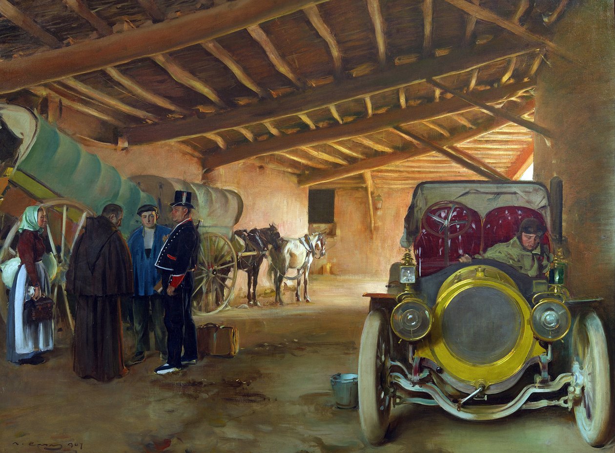 The Coach House par Casas, Ramon (1866-1932) af Ramón Casas