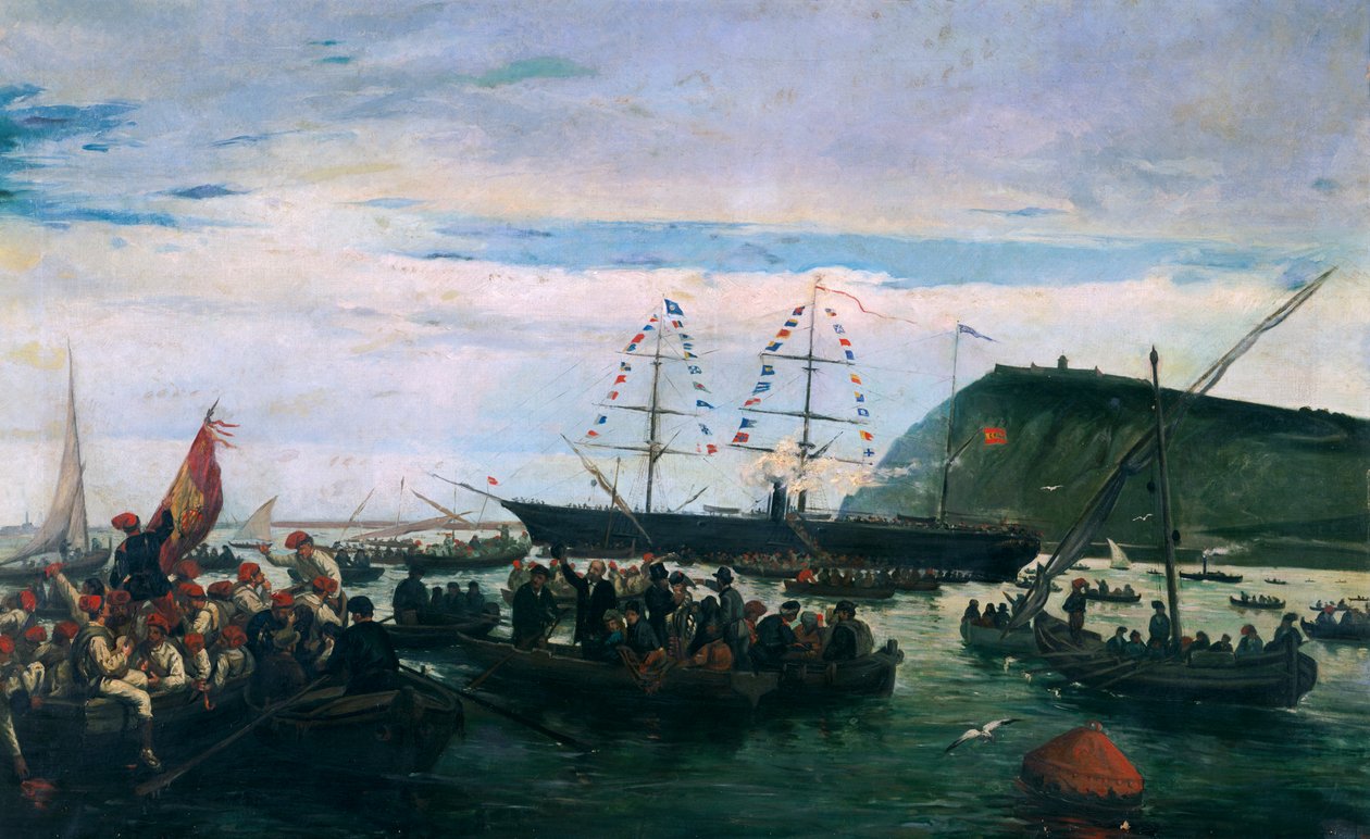 Catalanske frivillige påbegyndte krigen i Cuba i 1870 af Ramón Padró y Pedret