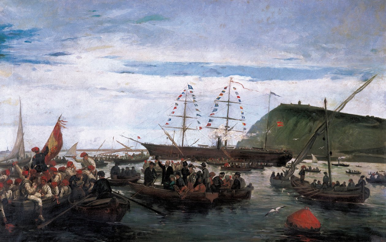 Catalanske frivillige påbegyndte krigen i Cuba i 1870 af Ramón Padró y Pedret