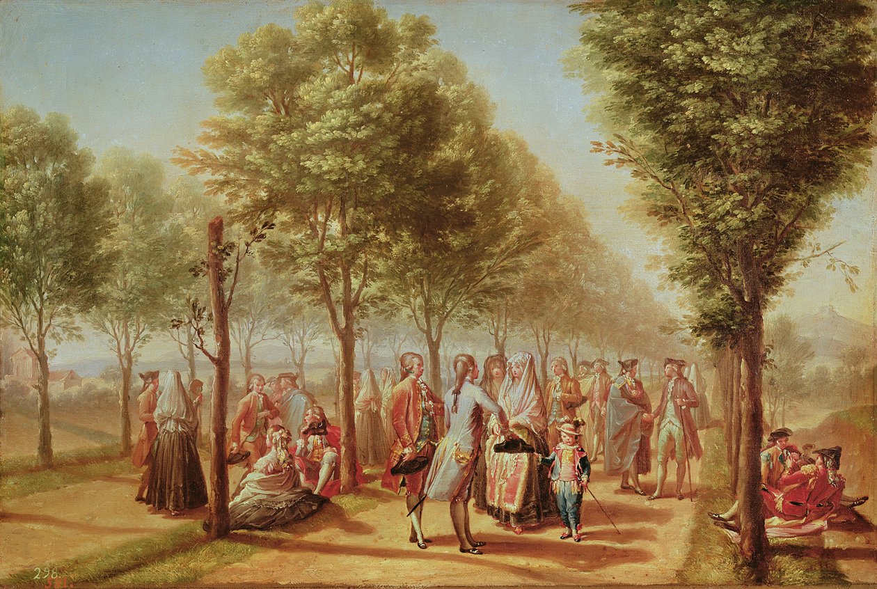 Paseo de las Delicias, Madrid, 1785-6 (se også 109923) af Ramon Bayeu y Subias