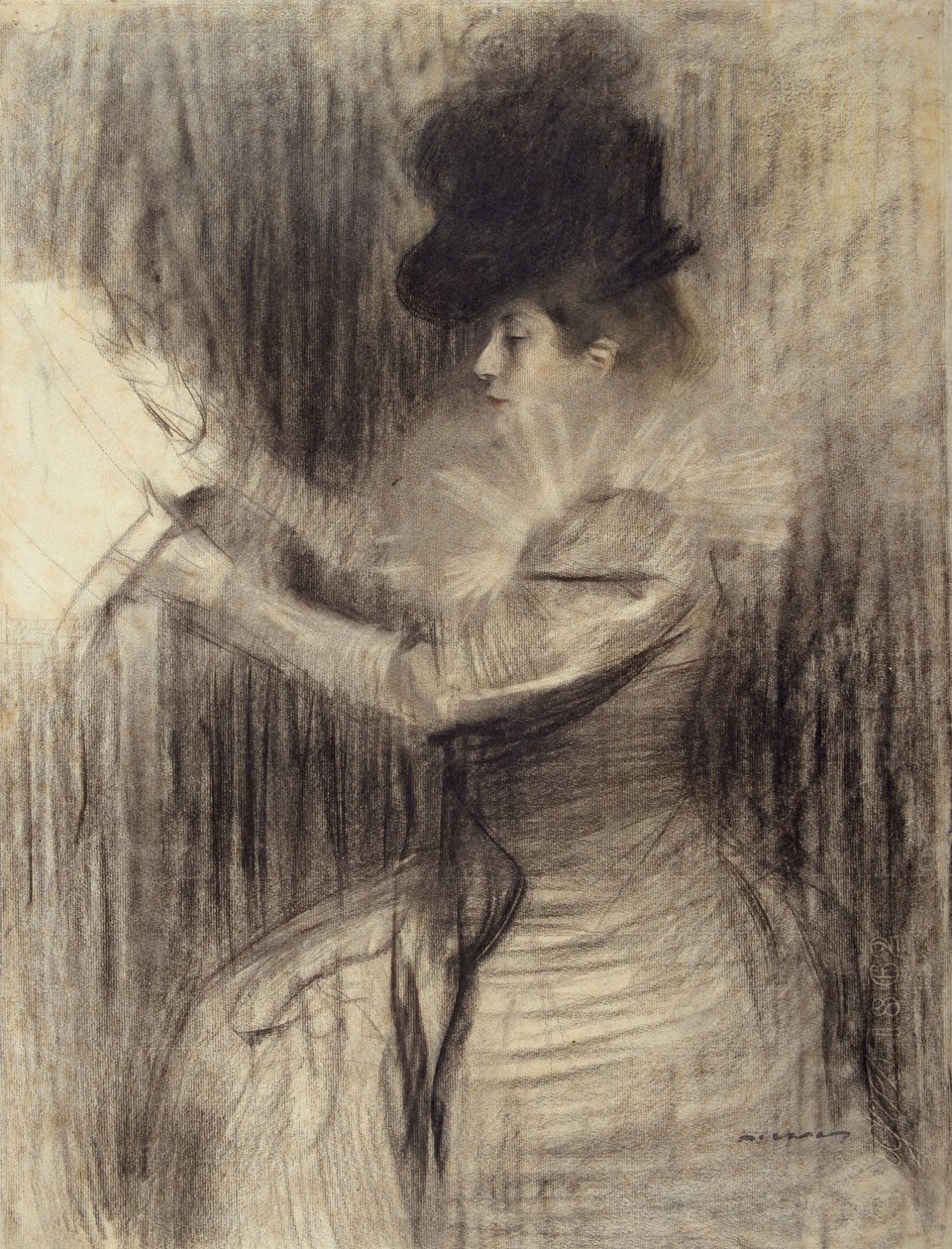 Kvindefigur af Ramon Casas i Carbo