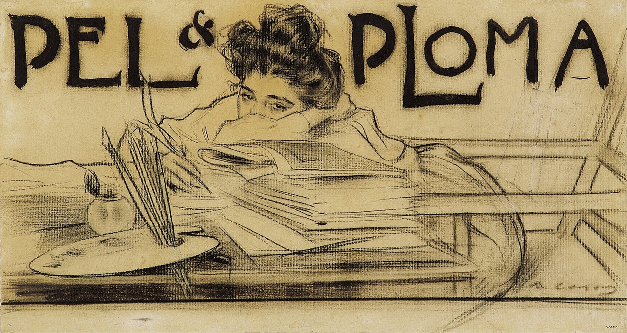 Hovedstykke til magasinet Pèl i Ploma af Ramon Casas i Carbo