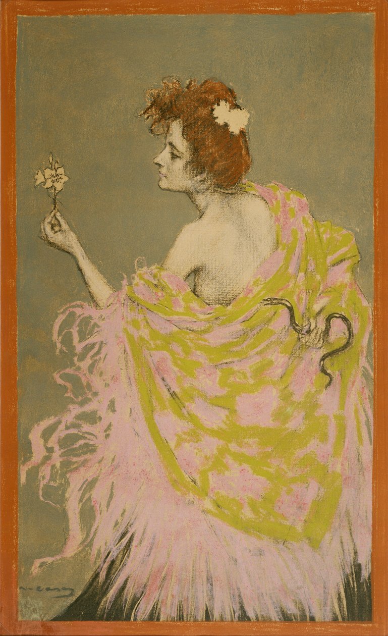 Originalt design til plakaten Sífilis af Ramon Casas i Carbo