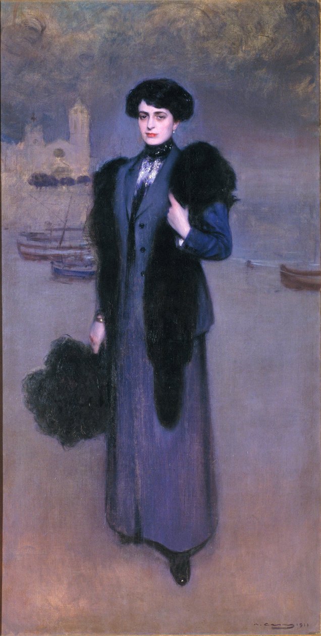 Portræt af Dolors Vidal af Ramon Casas i Carbo