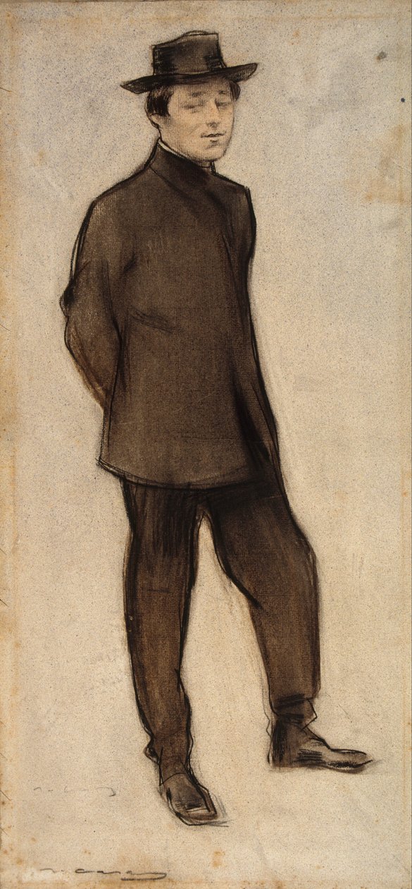 Portræt af Isidre Nonell af Ramon Casas i Carbo