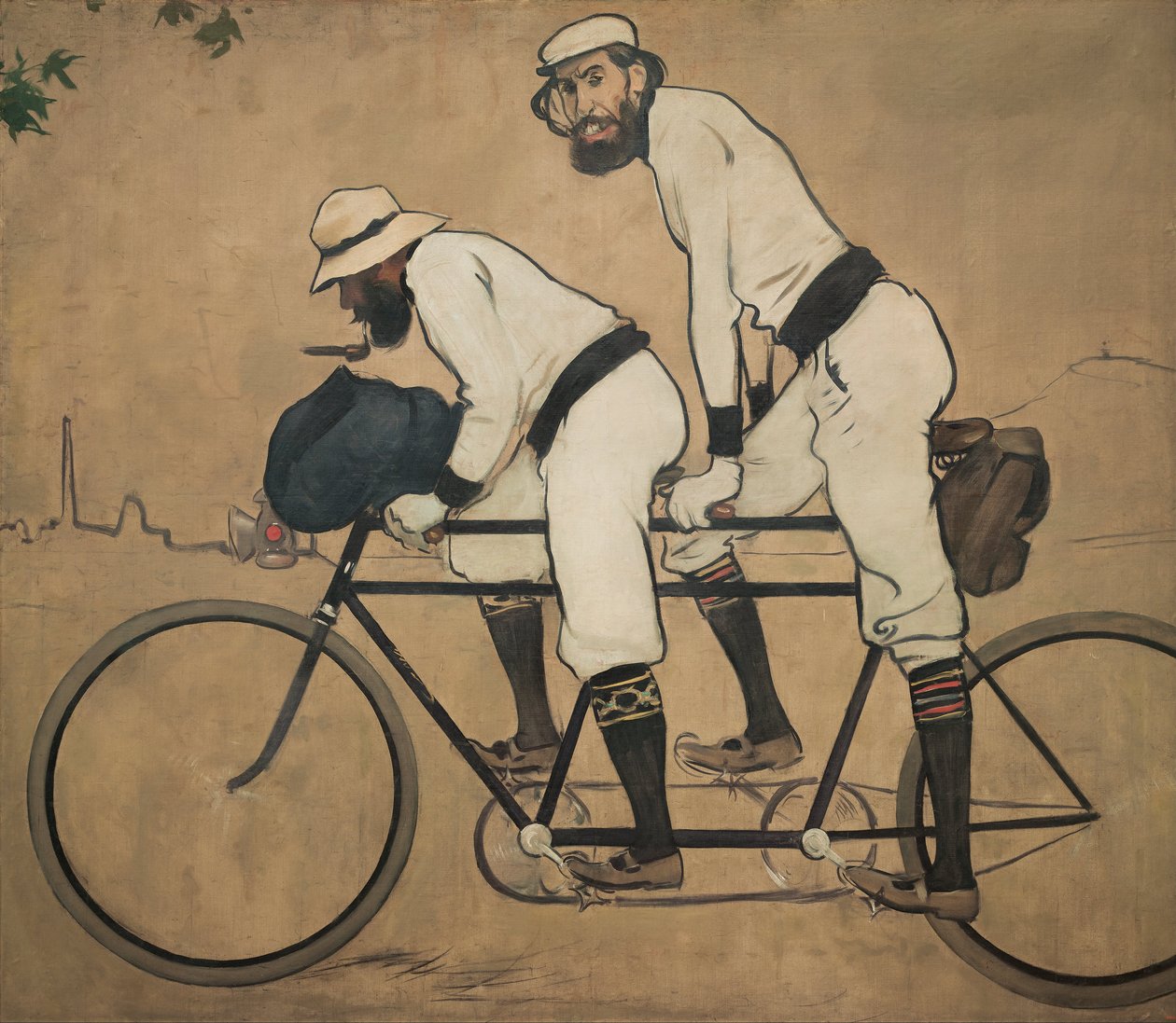 Ramon Casas og Pere Romeu på et tandem af Ramon Casas i Carbo