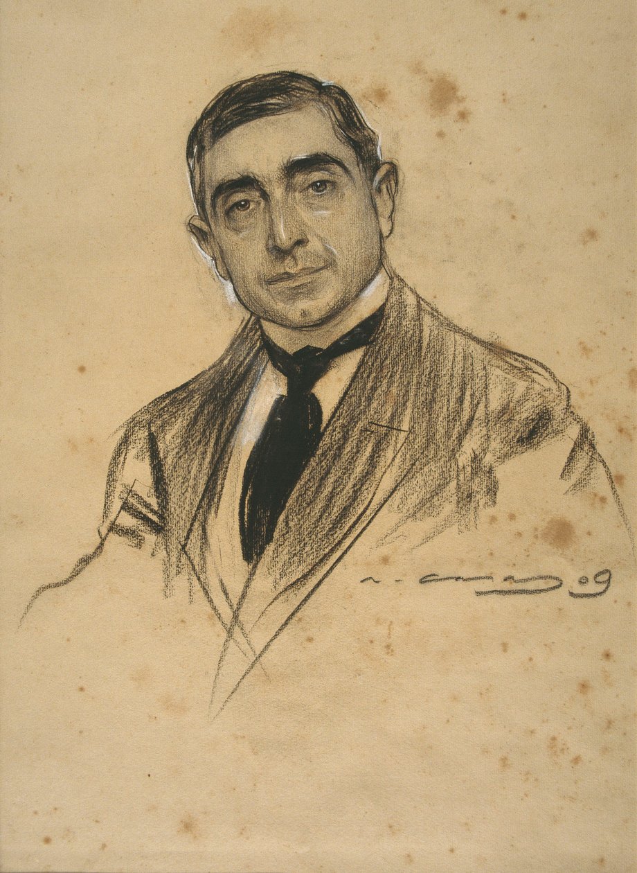 Portræt af Ramon Casas af Ramon Casas i Carbo