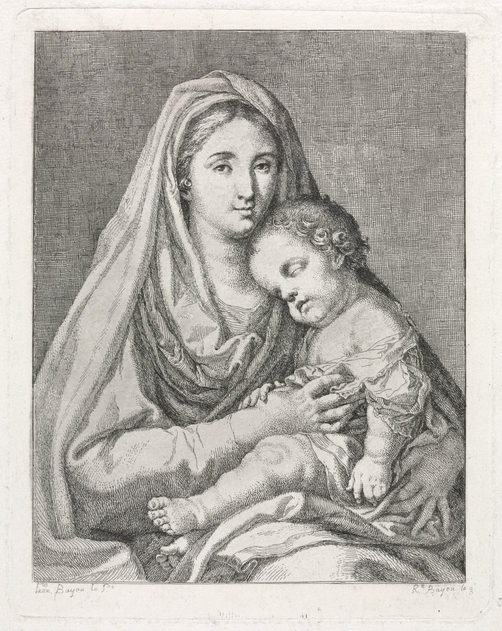 Madonna and Child (efter Francisco Bayeu y Subias) af Ramon Bayeu y Subias