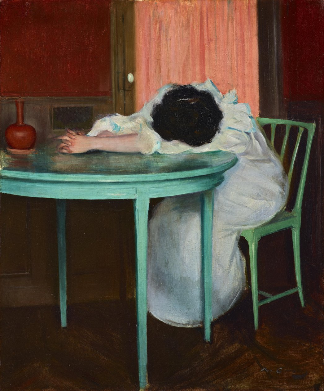 Træt, ca. 1895-1900 (olie på lærred) af Ramón Casas