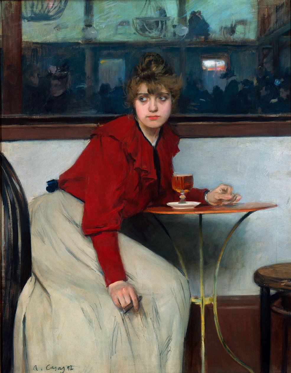 På Moulin de la Galette eller La Madeleine. Maleri af Ramon Casas i Carbo (1866-1932) af Ramon Casas i Carbo