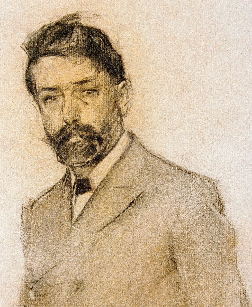 Portræt af maleren Lluis Graner (1863-1929), detalje af Ramon Casas i Carbo
