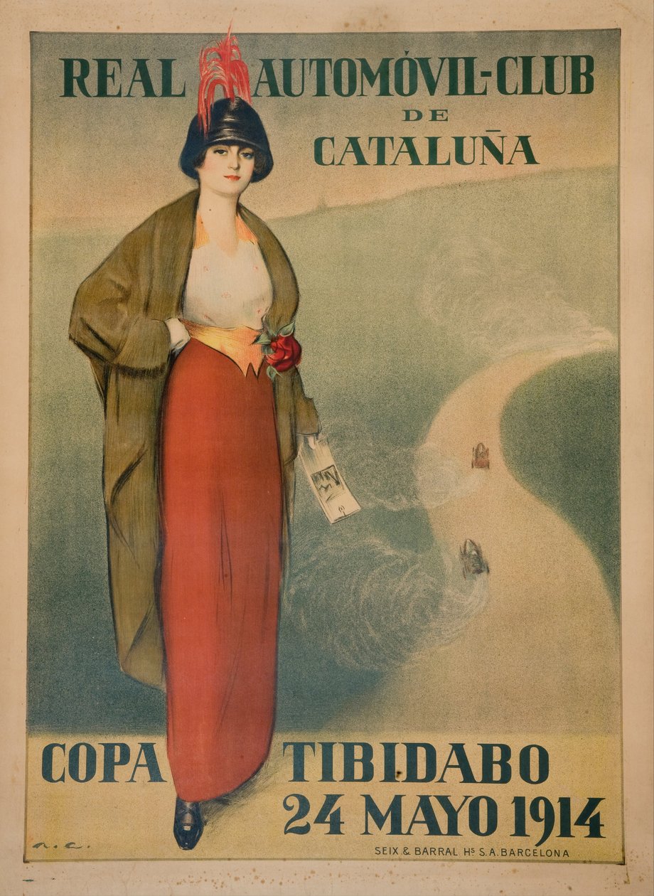Plakat Royal Automobile Club of Catalonia af Ramon Casas i Carbo