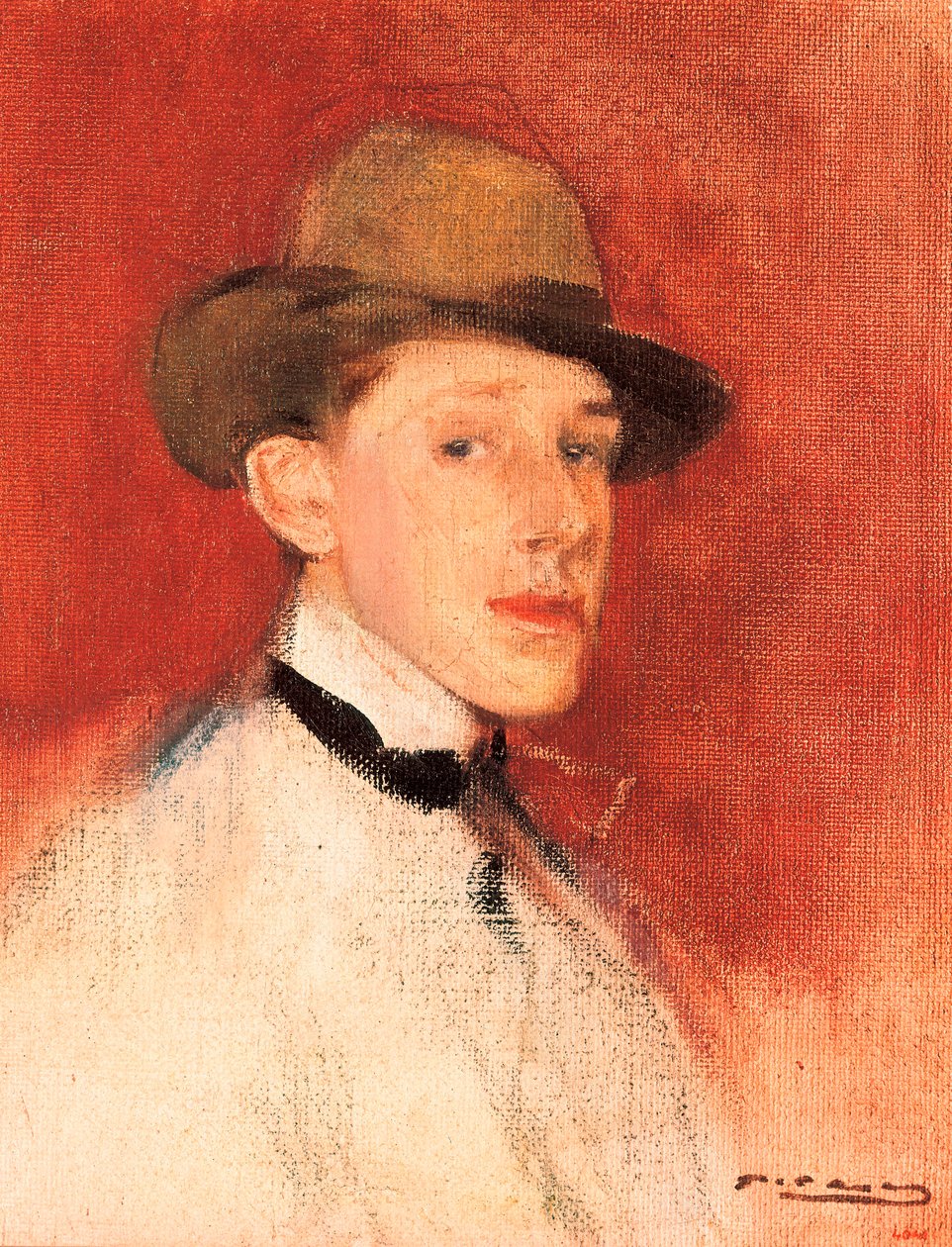 Studie til et portræt af kong Alfonso XIII (eller Alphonse de Bourbon) (1886-1941), detalje af Ramon Casas i Carbo