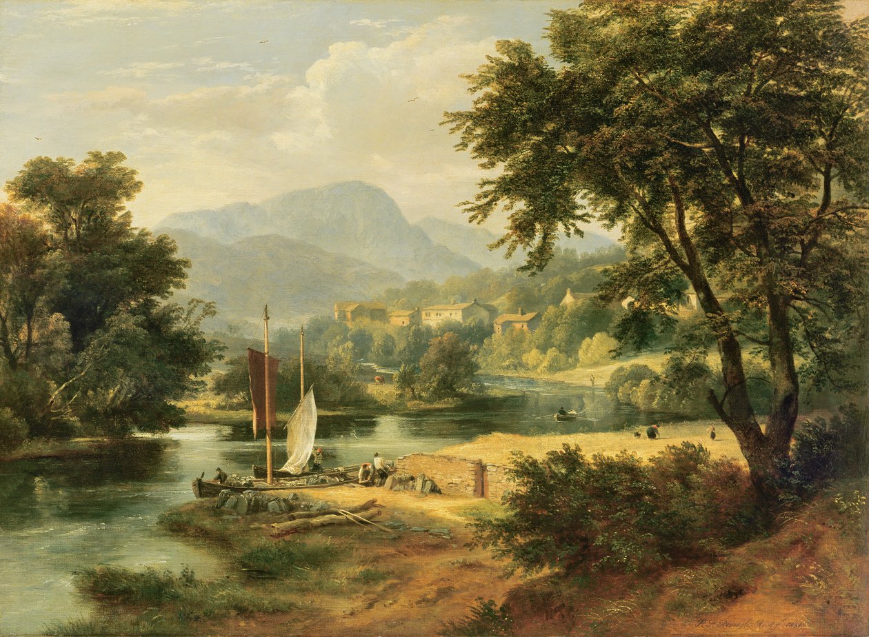 Udsigt over Clappersgate ved floden Brathay over Windermere af Ramsay Richard Reinagle