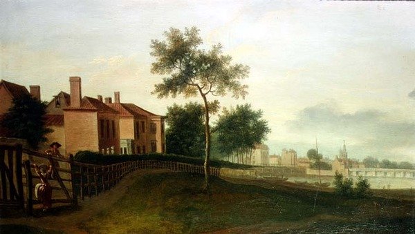 Themsen fra Battersea (olie) af Ramsay Richard Reinagle
