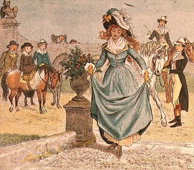 En fin dame fra Ride-a-cock-horse til Banbury Cross af Randolph Caldecott