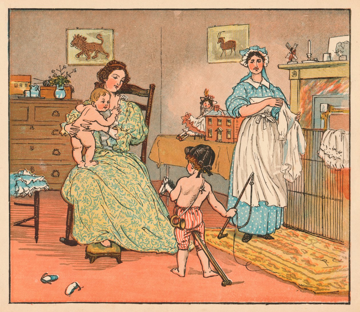 Farvel, Græsunge, 1882. af Randolph Caldecott