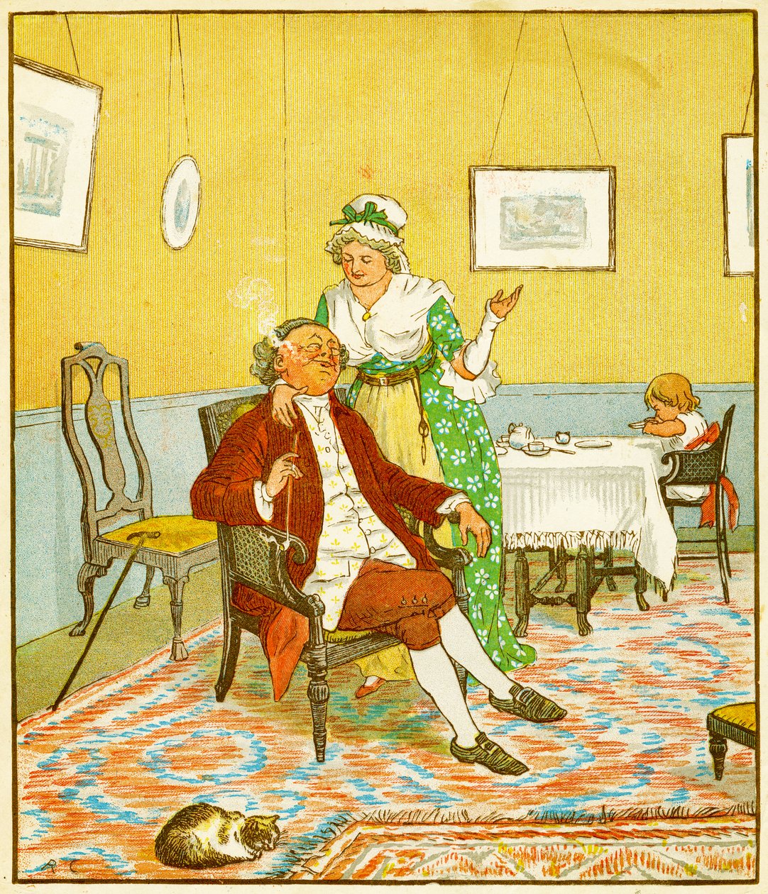 Frontice piece, The Diverting History of John Gilpin, 1878 af Randolph Caldecott