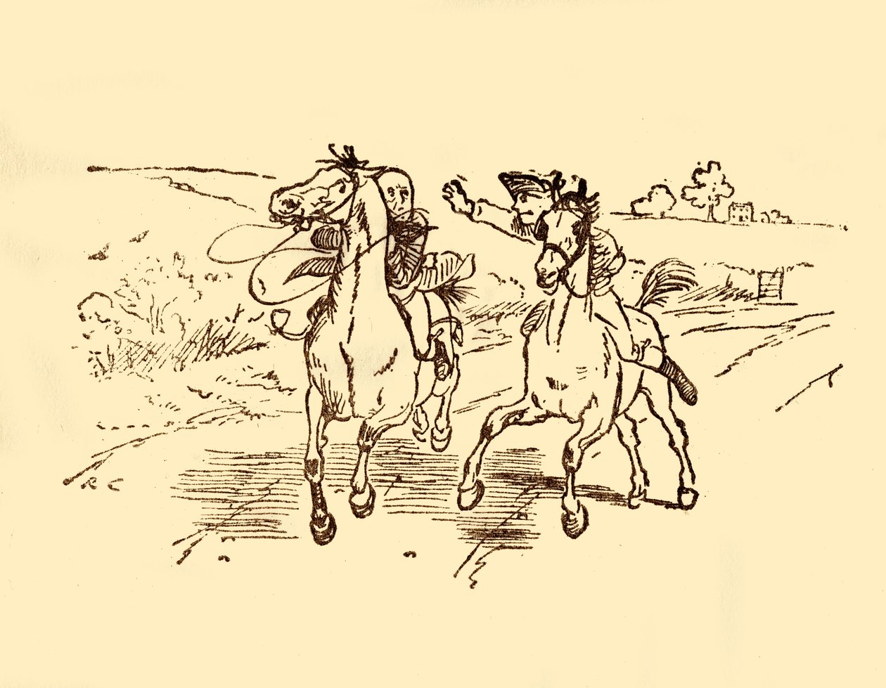 John Gilpin er fundet af postdrengen fra Bell Inn, 1878, c1918. af Randolph Caldecott