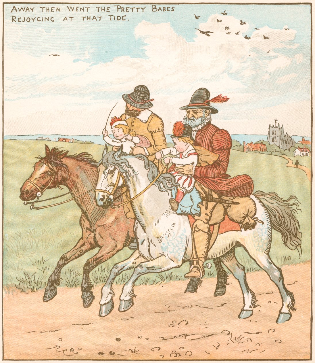 Scene fra The Babes in the Wood, 1878 af Randolph Caldecott