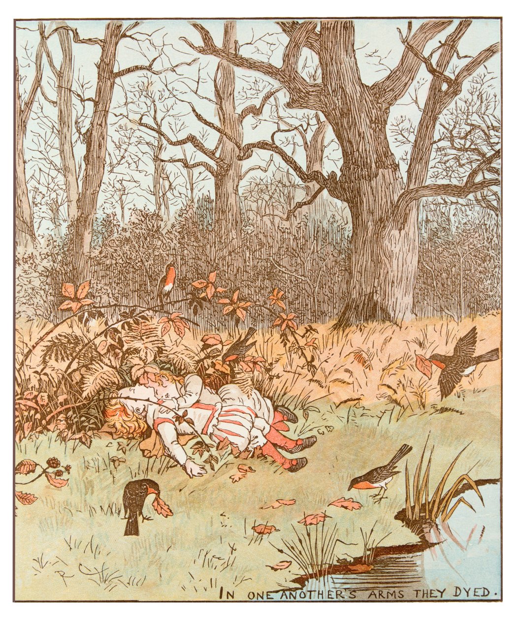 Scene fra The Babes in the Wood, 1878 af Randolph Caldecott