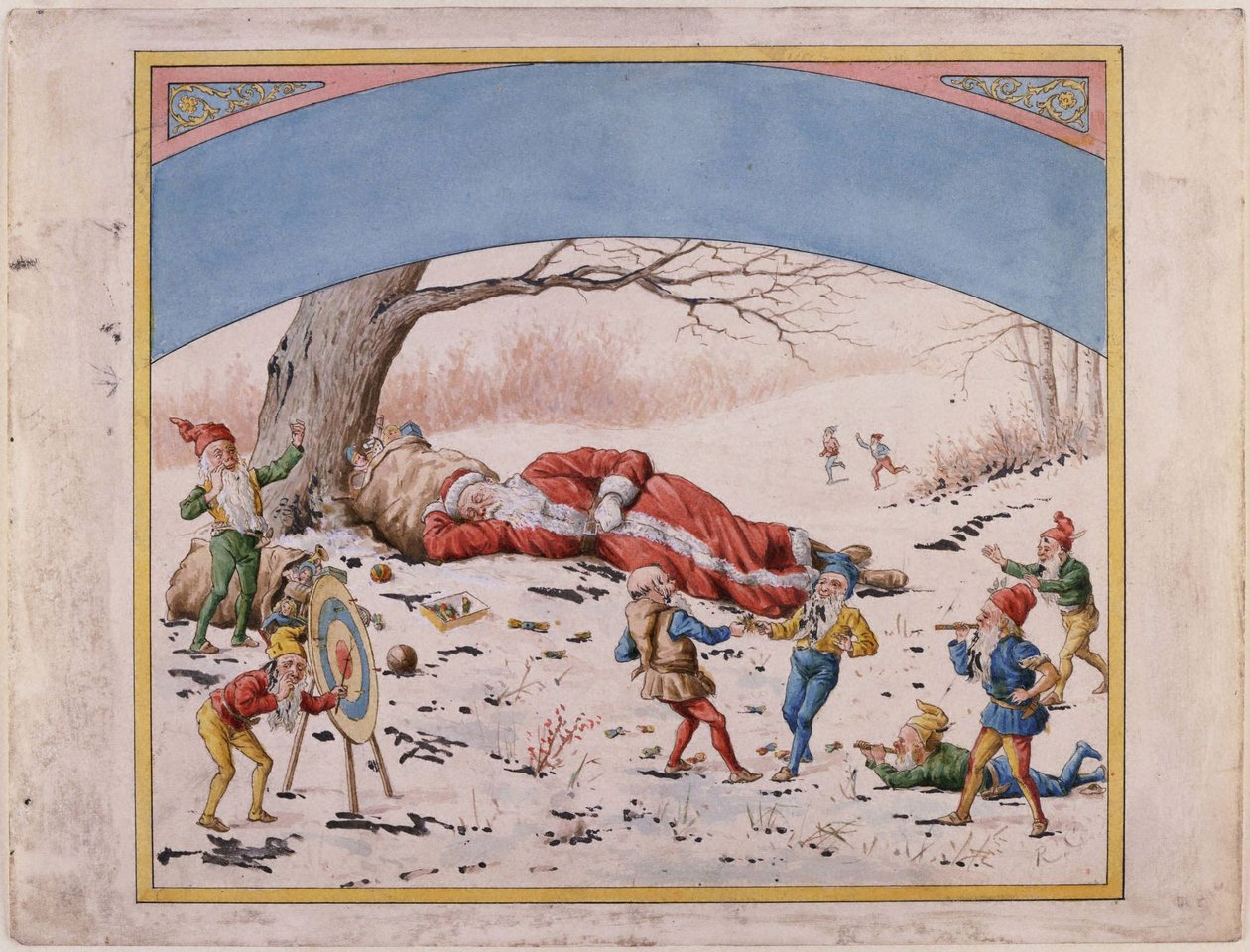 Sankt Nikolaus og hans elver af Randolph Caldecott