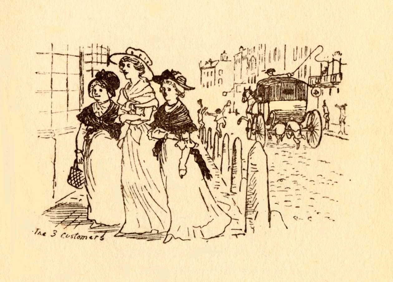 De 3 kunder, 1878, c1918. af Randolph Caldecott