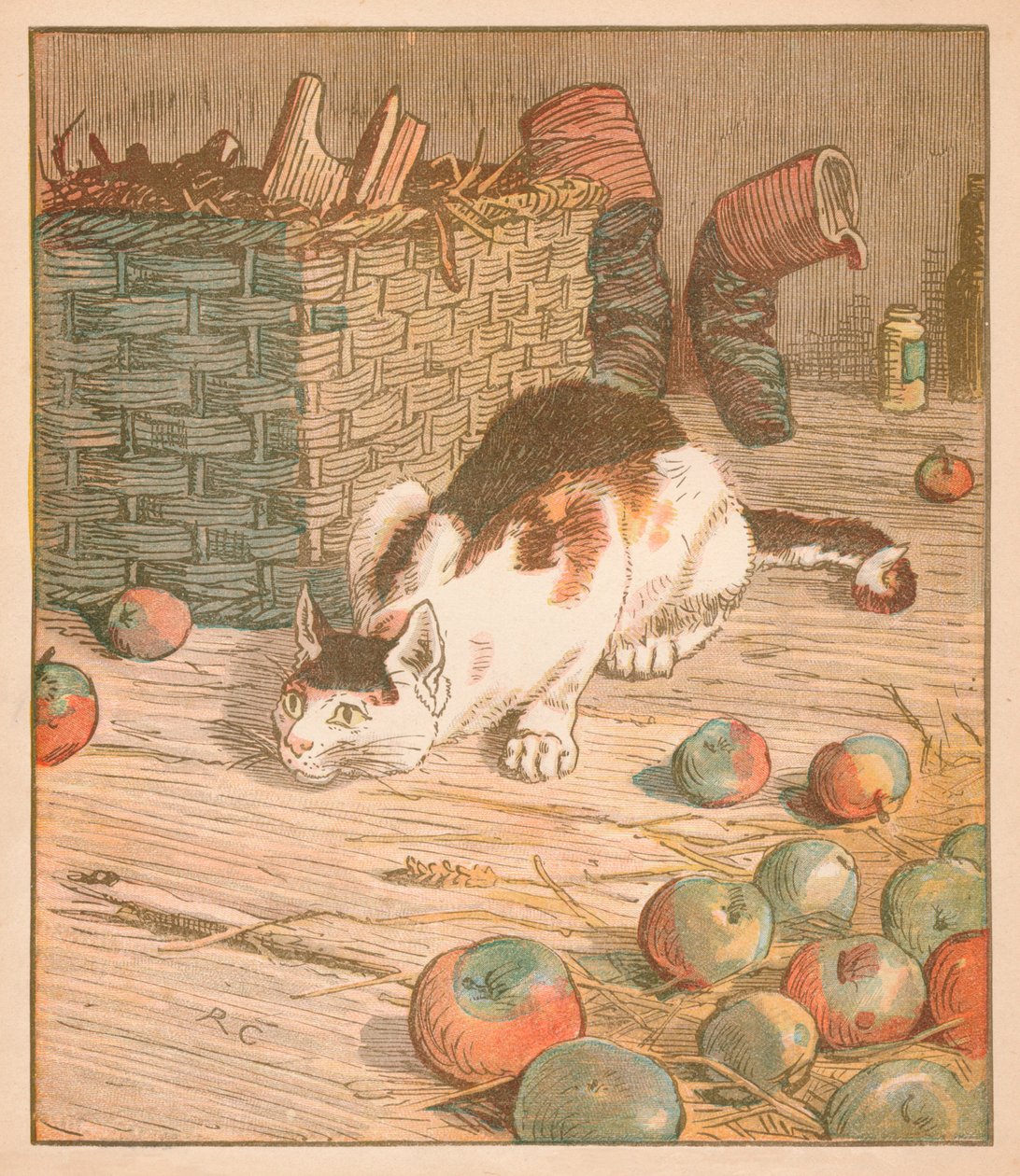 Katten der spiste rotten der spiste malten..., c1878. af Randolph Caldecott