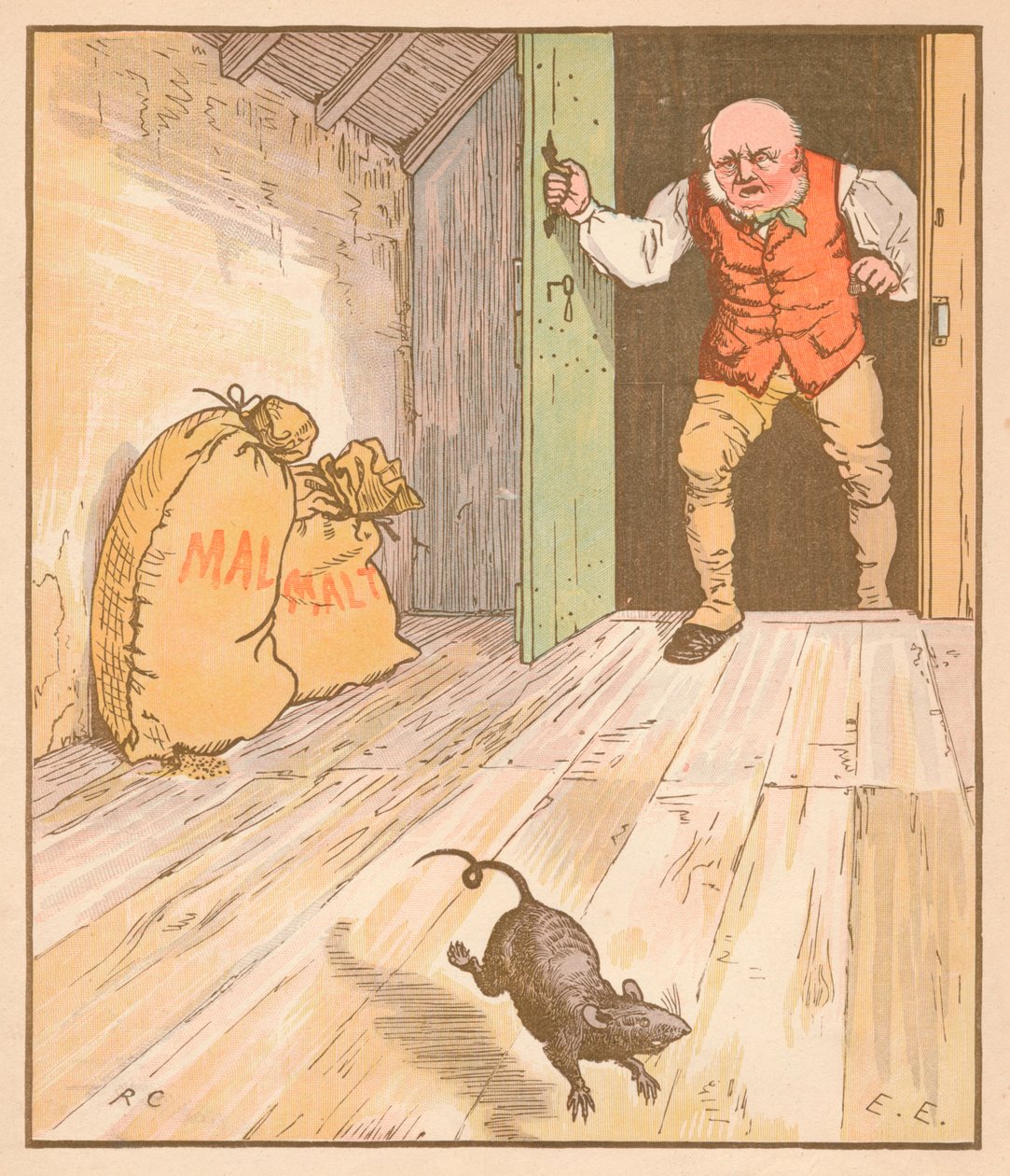 Rotten spiste malten..., c1878. af Randolph Caldecott