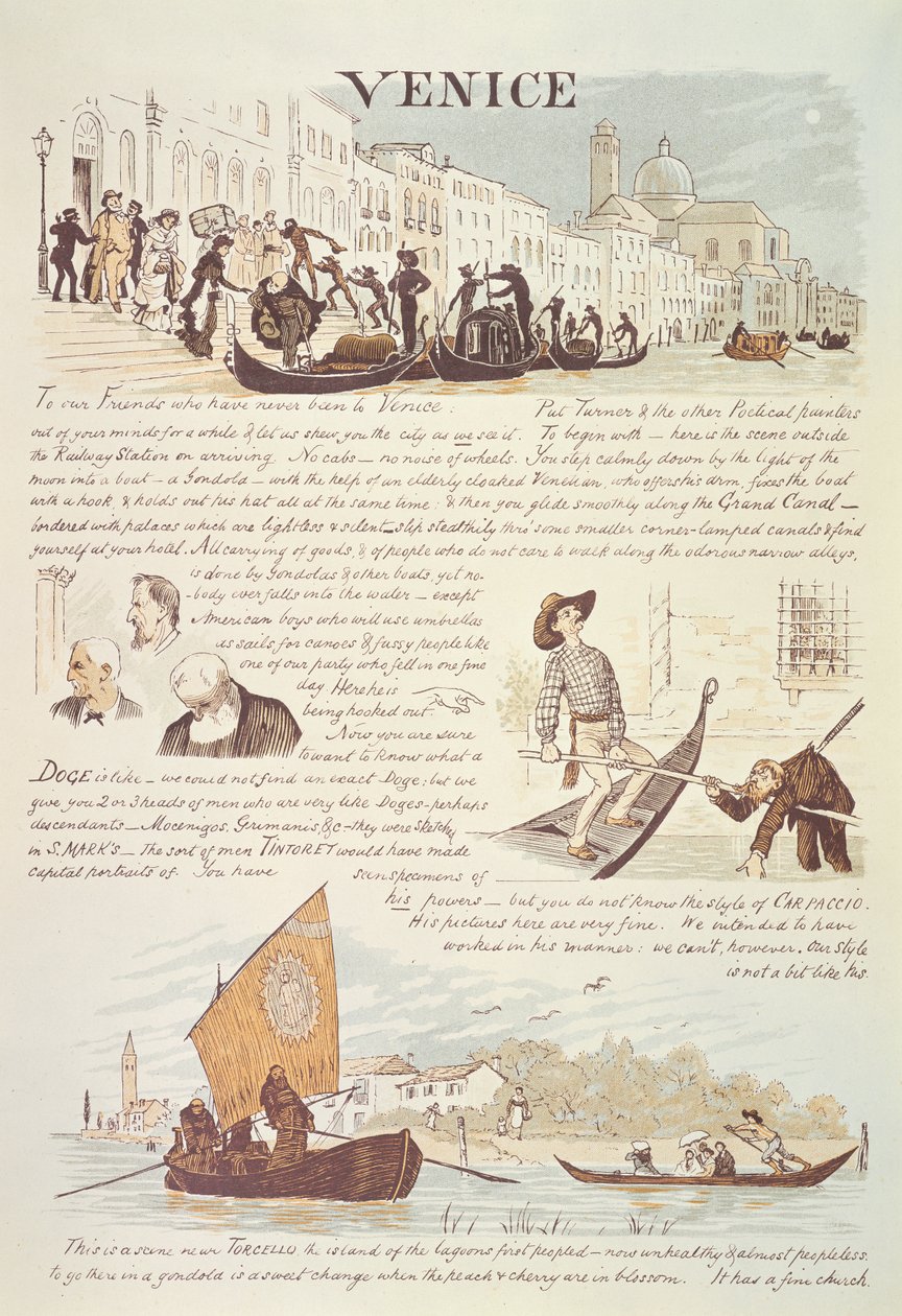 Venedig, med tegneserieskitser af Randolph Caldecott