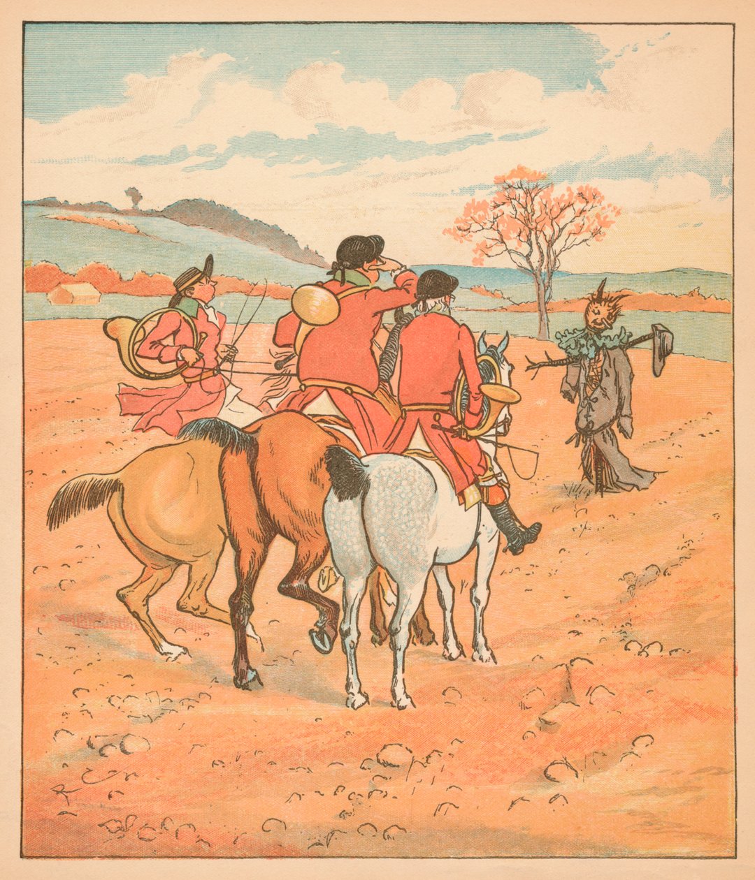 ...det første, de fandt, var en laset boggart, på en mark..., 1880. af Randolph Caldecott