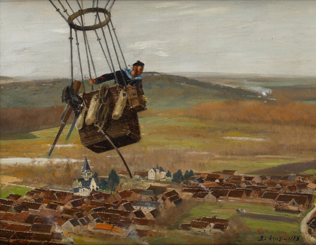 En fransk militær ballonist, 1880