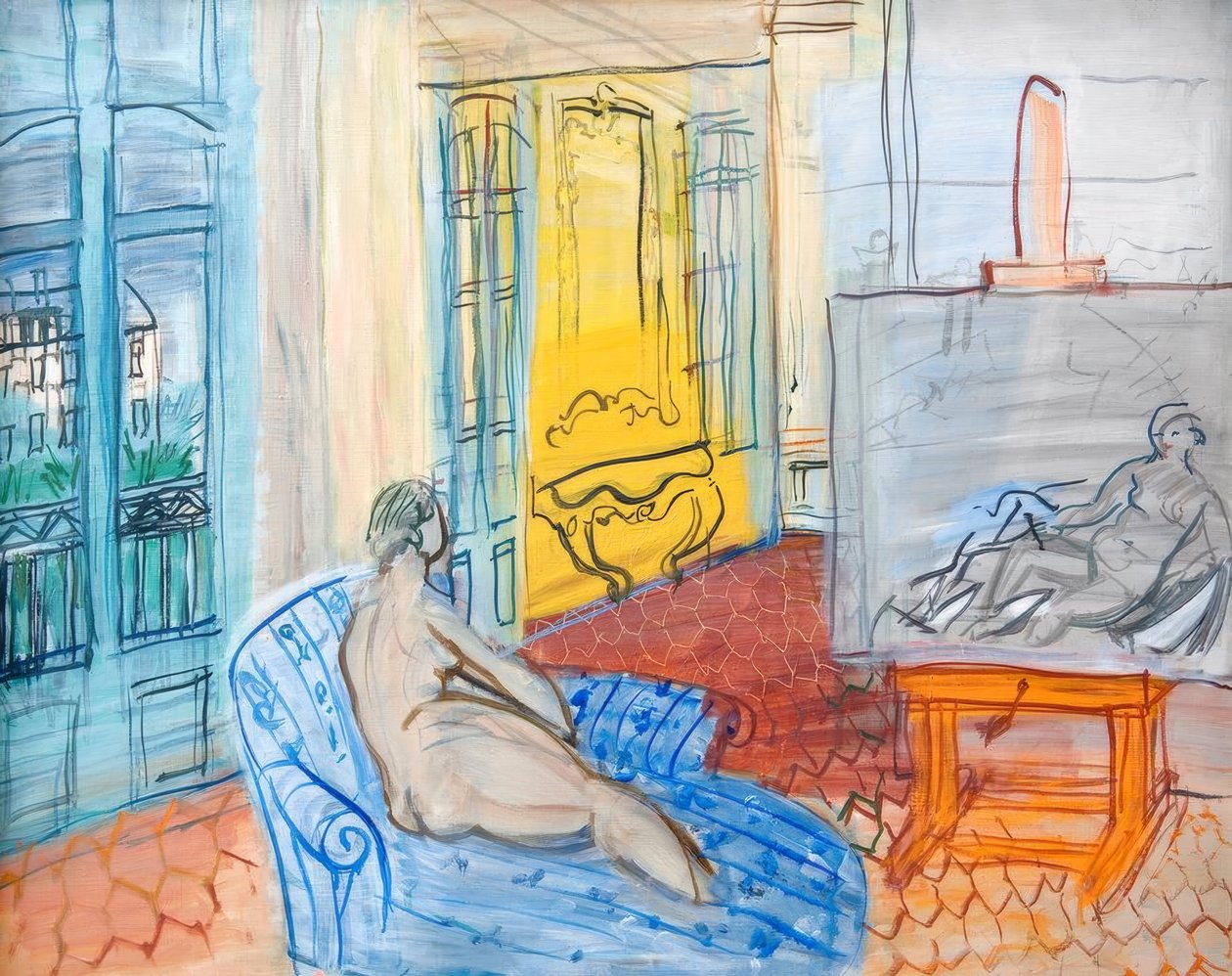 En model i atelieret på Place Arago i Perpignan af Raoul Dufy