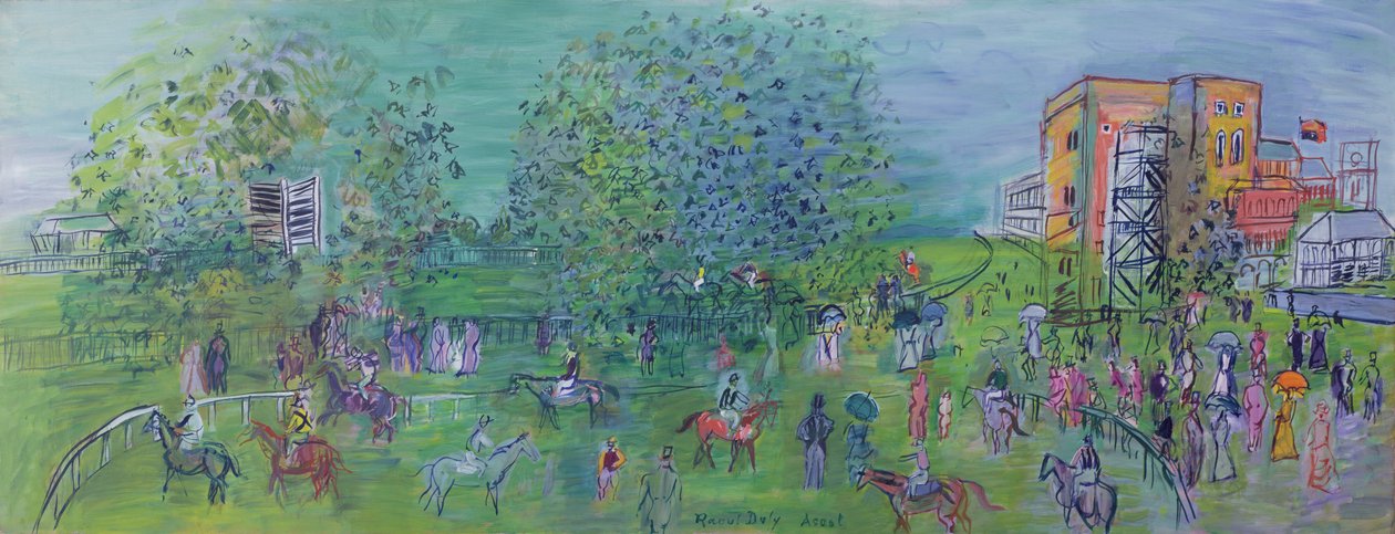 Ascot, ca. 1930 (olie på lærred) af Raoul Dufy