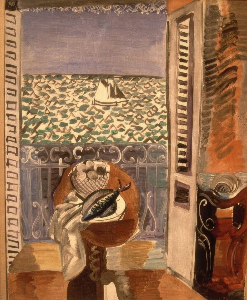 Udsigt gennem et vindue af Raoul Dufy