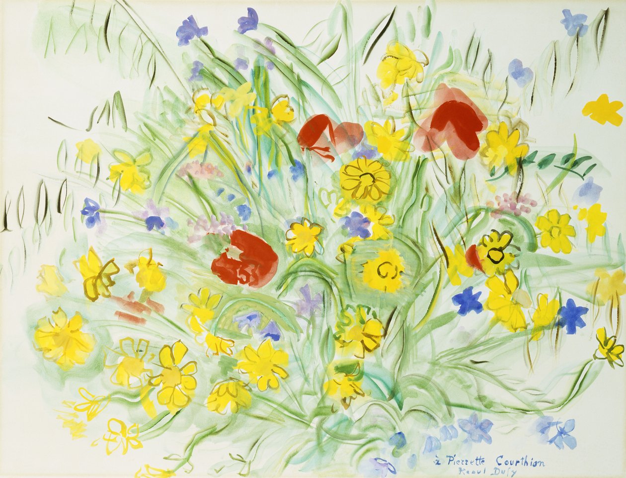 Buket af vilde blomster; Bouquet de Fleurs des Champs af Raoul Dufy