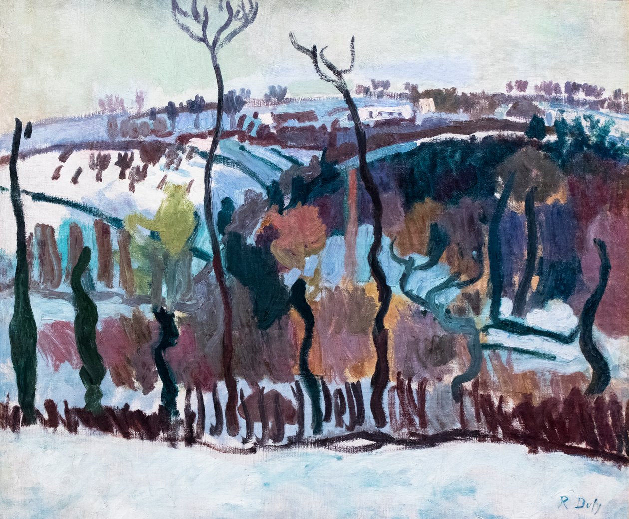 Tæppe af træer ved Falaise af Raoul Dufy